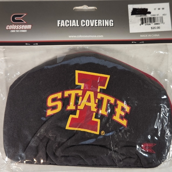 NWT Unisex Iowa State Cyclones Colosseum 2 Pack Face Coverings - Picture 2 of 6